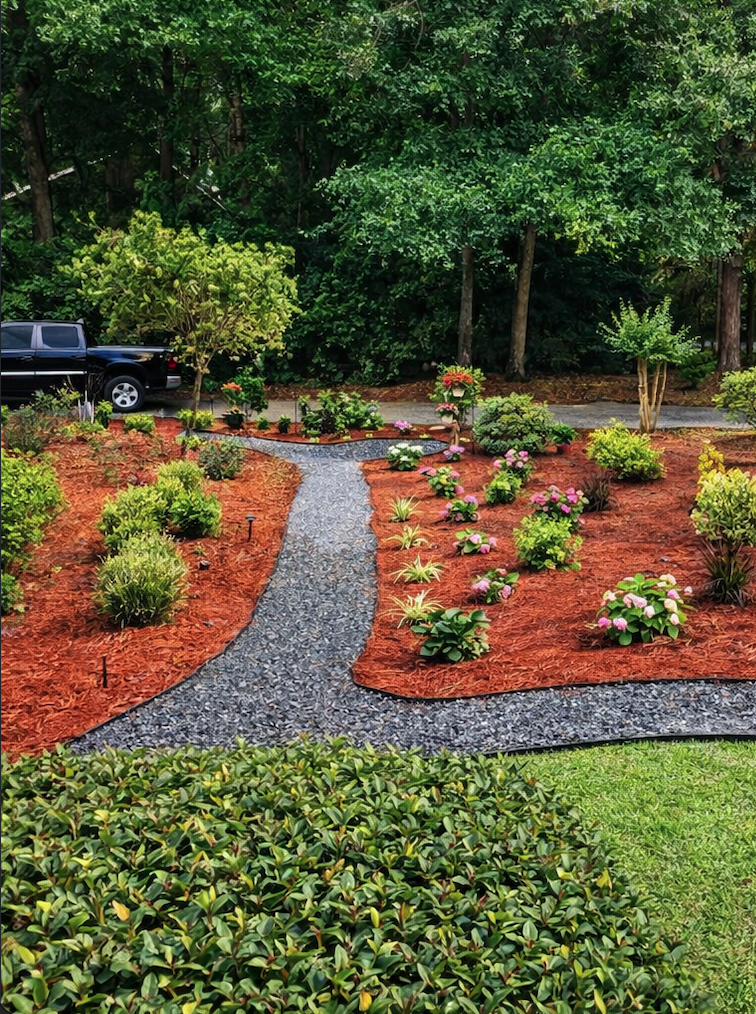 Landscaped garden beds