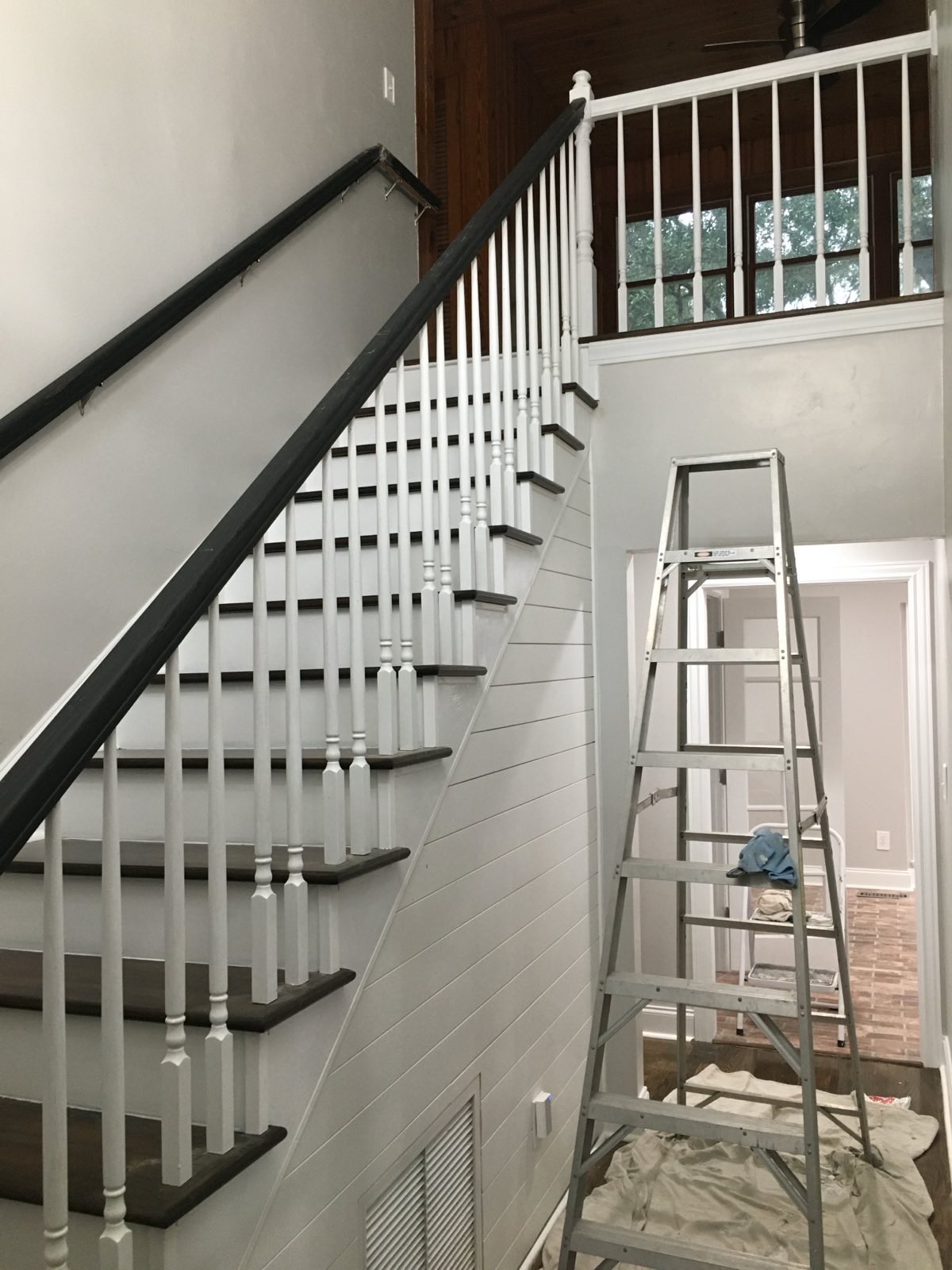 Freshly painted stairs